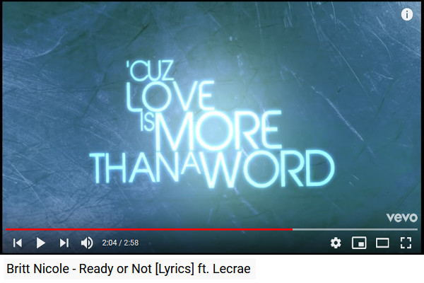 Britt Nicole - Ready Or Not ft. Lecrae